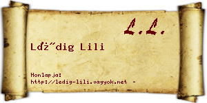 Lédig Lili névjegykártya