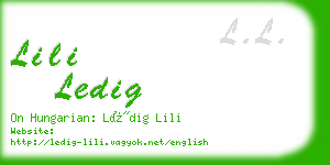 lili ledig business card